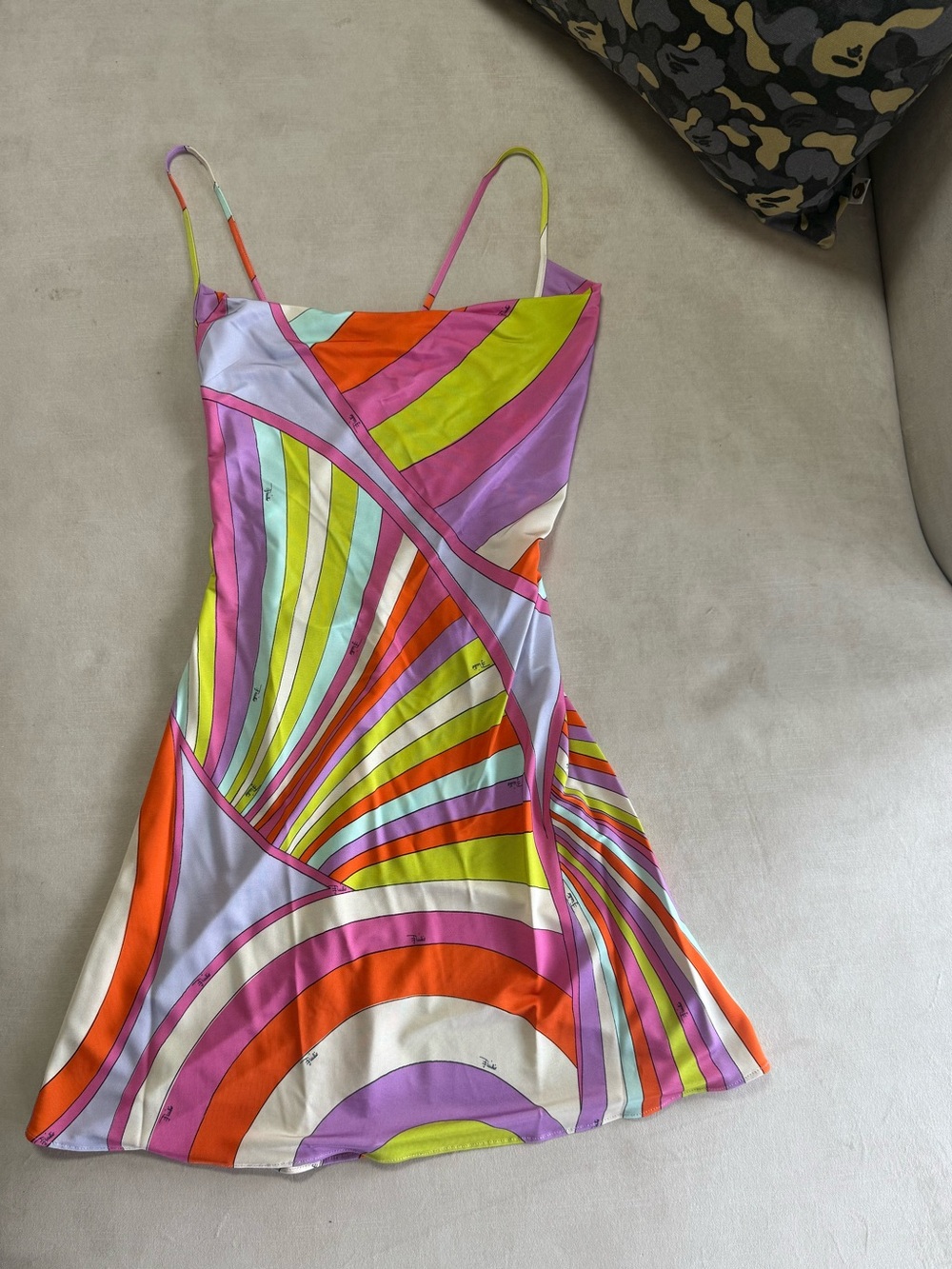 Emilio Pucci Printed Cowl Neck Mini Dress